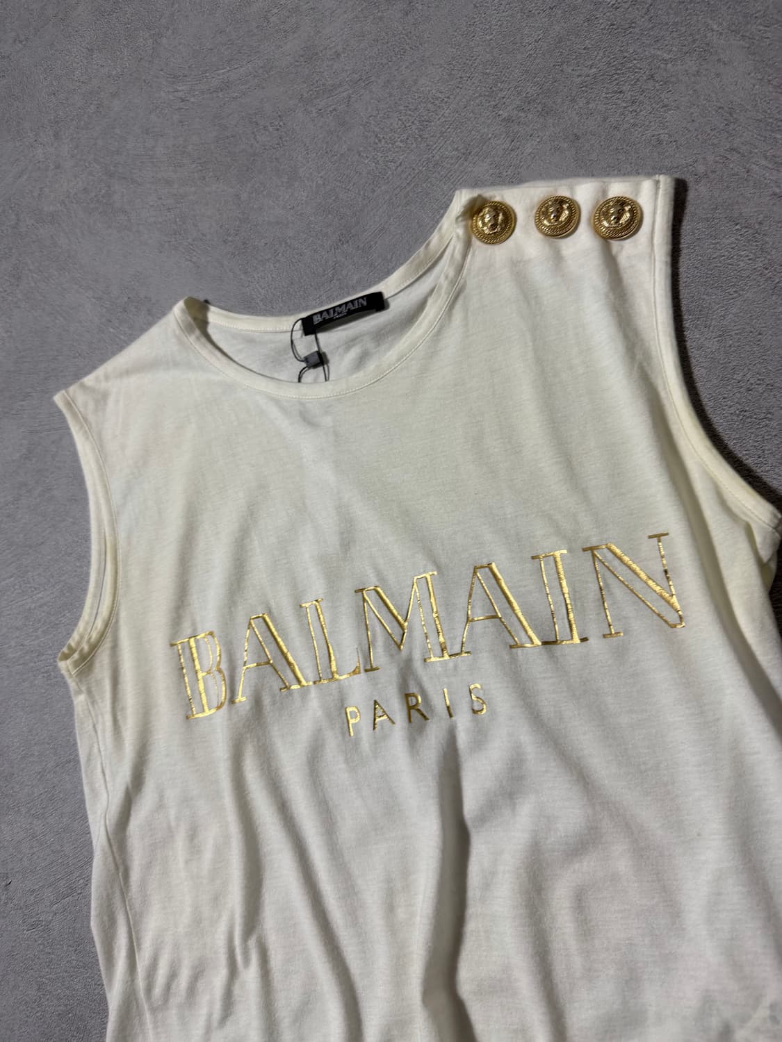 Balmain Paris Gold Logo Sleeveless 상품이미지4