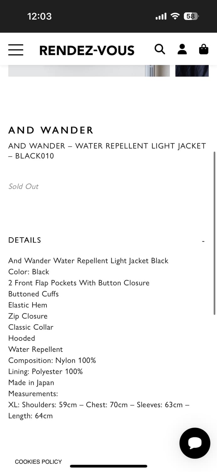 [xl] 앤드원더 바람막이 상품이미지10