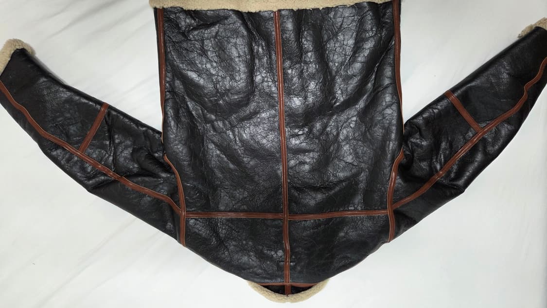 브론슨 USAAF Type D-1 쉽 스킨 레더(양가죽) 시어링 자켓 상품이미지3