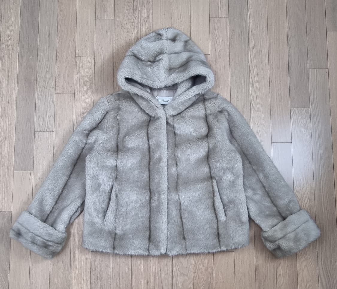 프레쉬라벨 페이크퍼 후드 자켓 Free 상품이미지1