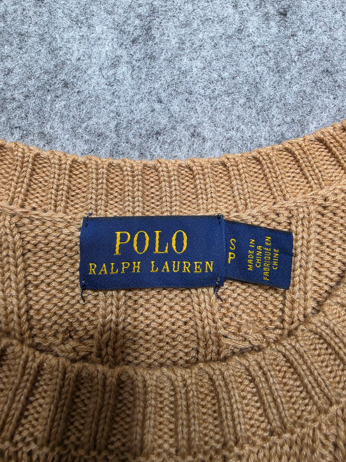 폴로 랄프로렌 꾀배기 케이블 라운드넥 반팔 니트 여성 S 상품이미지5