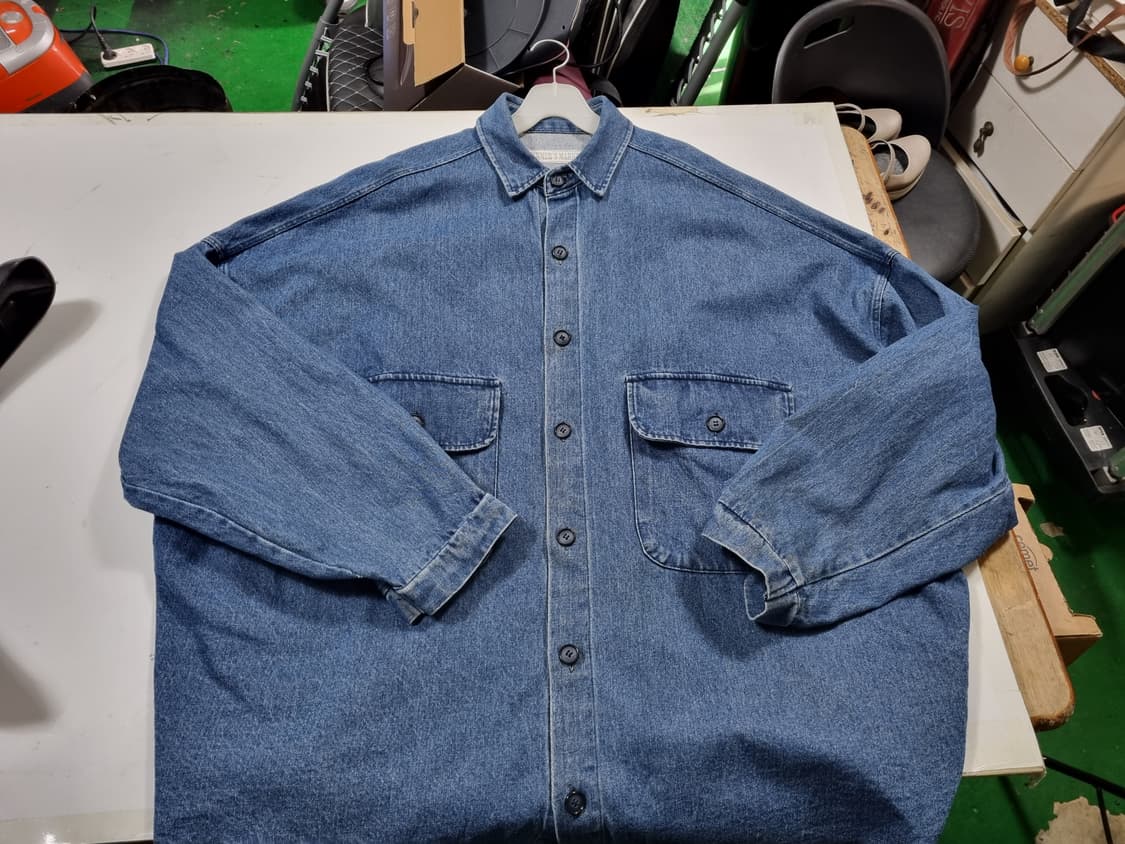 파머스마켓 울트라 와이드핏 데님셔츠 5XL 상품이미지3