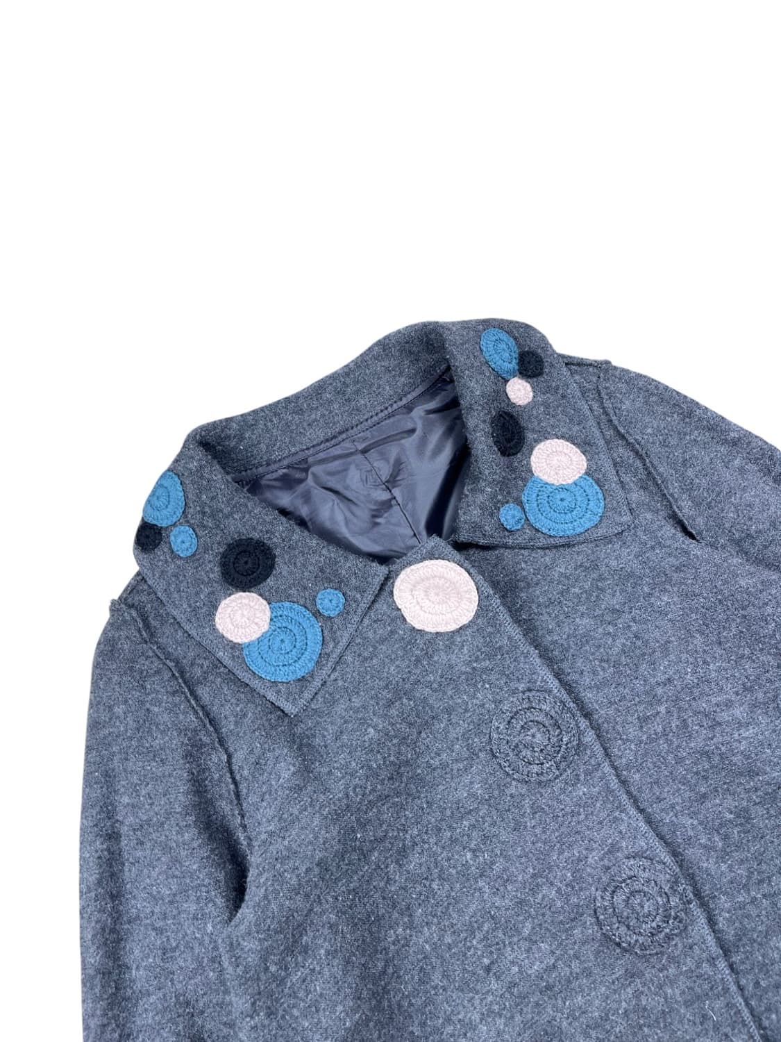 Vintage 도트 포인트 울 자켓  상품이미지2