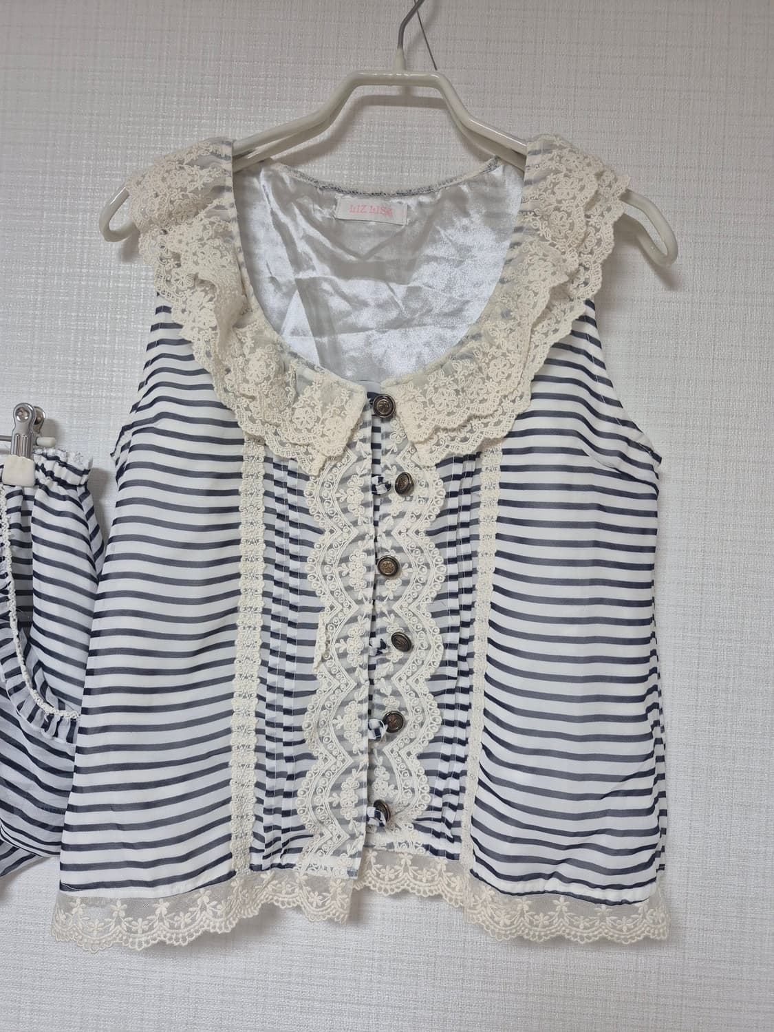 리즈리사 수선템 블루 스트라이프 셋업 상품이미지2