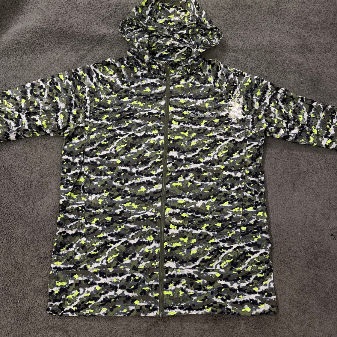 [ 정품/XXL ] 컬럼비아 카모플라쥬 후드 바람막이 자켓 상품이미지3