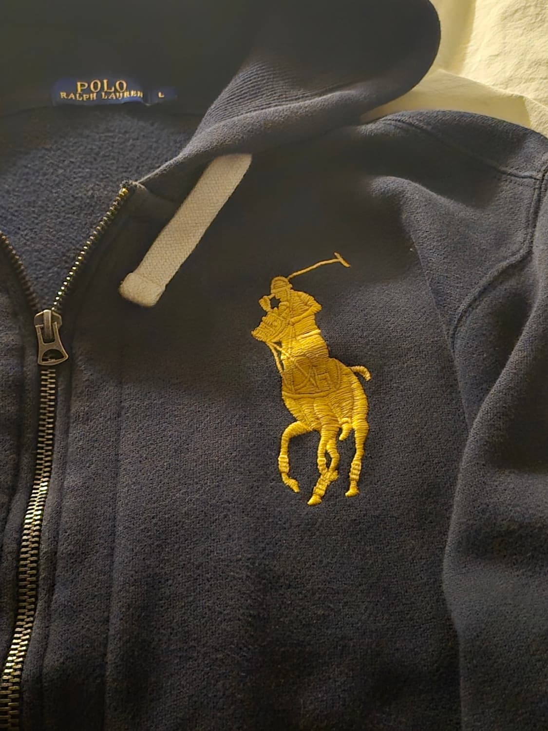 폴로 빅포니 후드집업 남색 상품이미지3