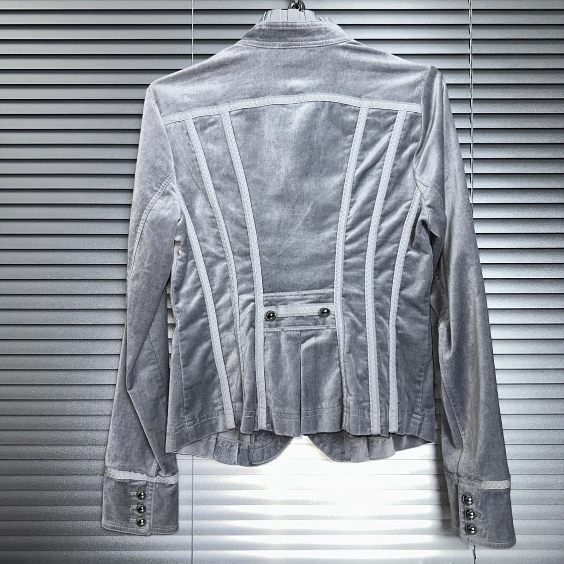 00s 데드스톡 화이트 하우스 블랙 마켓 벨벳 빅토리안 러플 자켓 상품이미지4