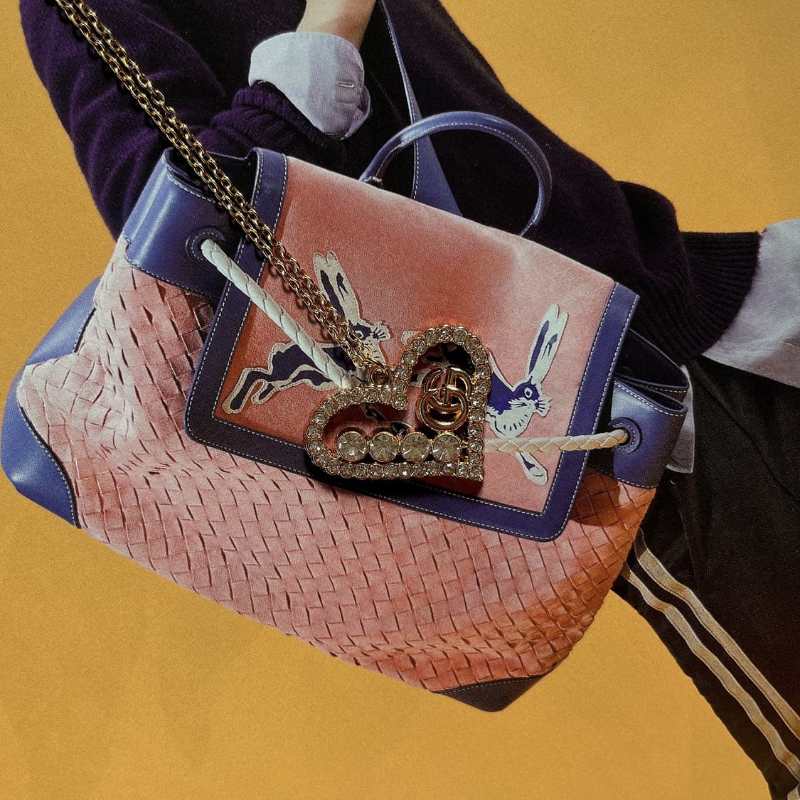 구찌 글리터 하트 글램 골드 목걸이 상품이미지2