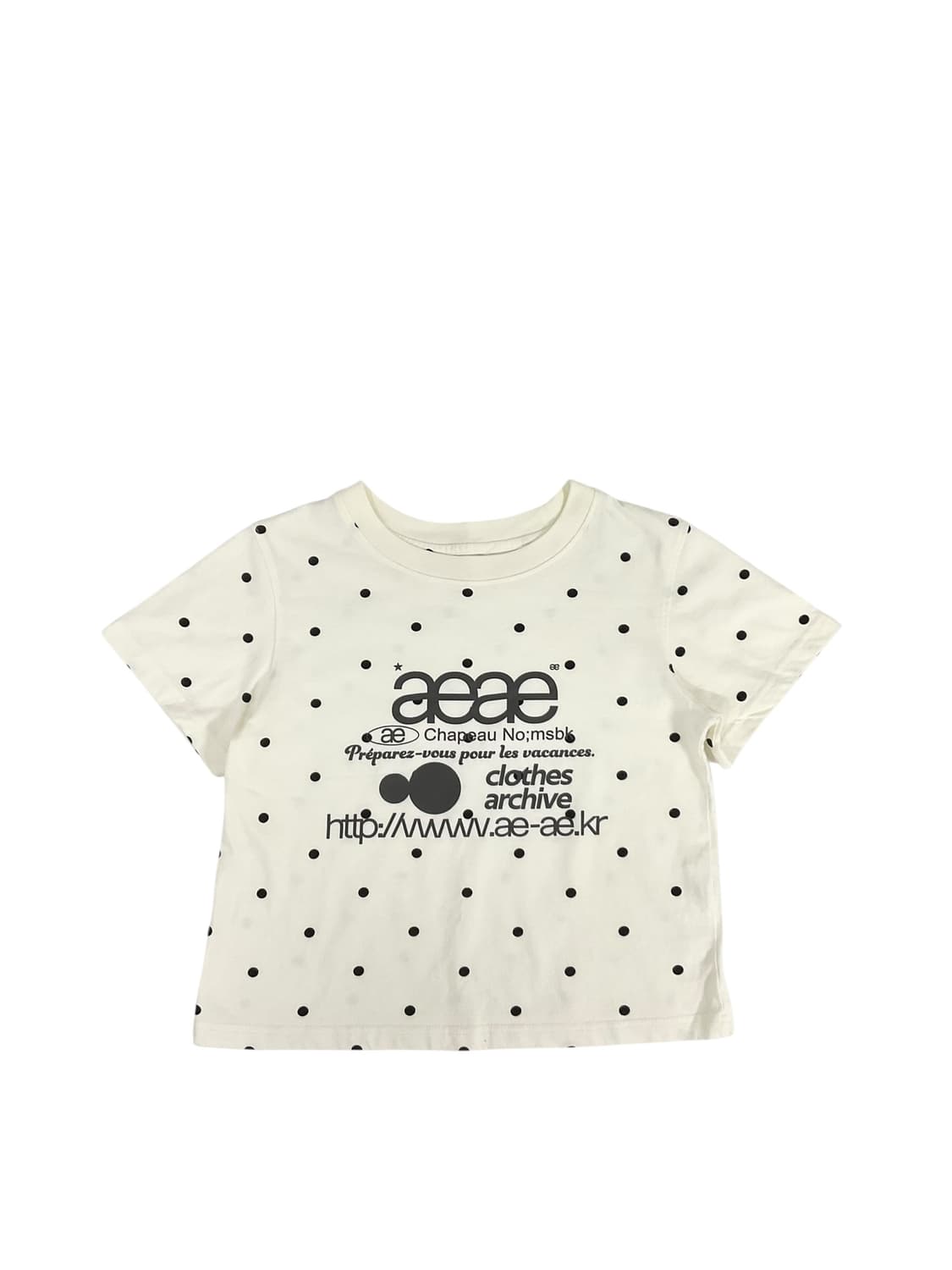 Aeae 도트 크롭티 상품이미지1