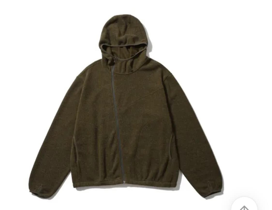 카키 사선 워머 후리스집업 상품이미지1