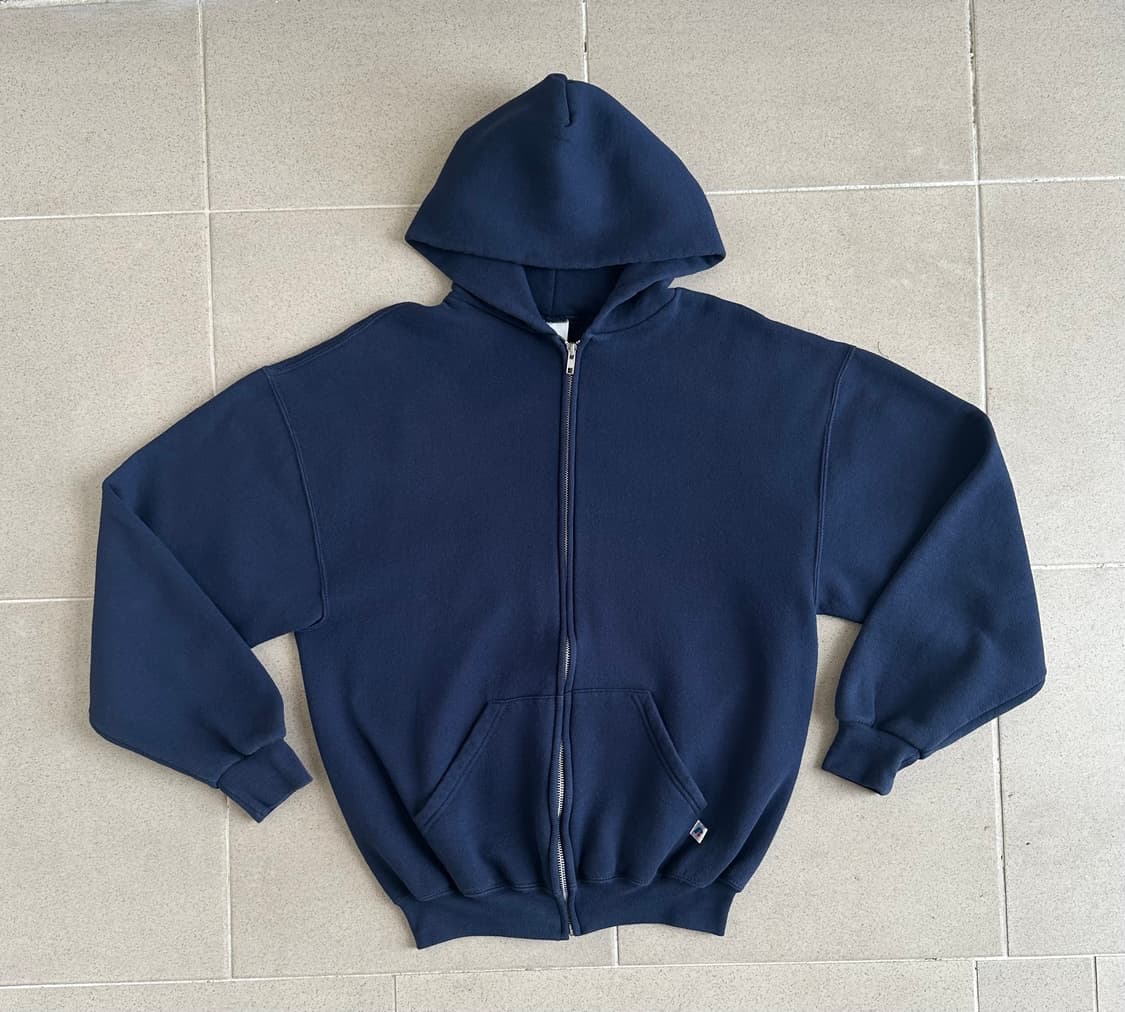00s 빈티지 러셀 후드집업 네이비 L 상품이미지1