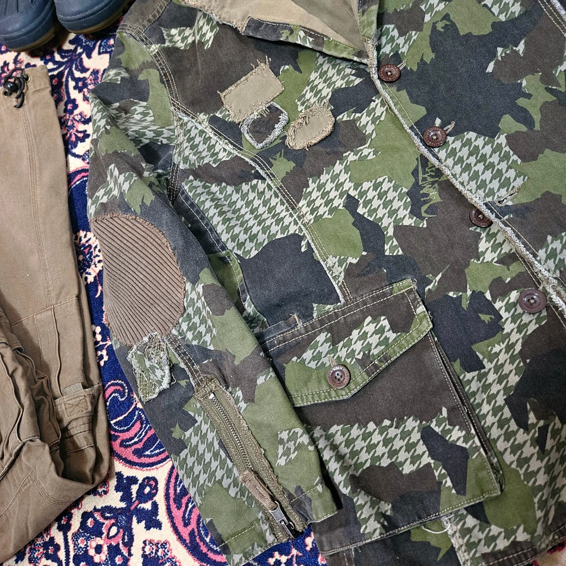 퀵실버(QuikSilver) 카모플라쥬 리버시블 야상 버튼 자켓 M 상품이미지6