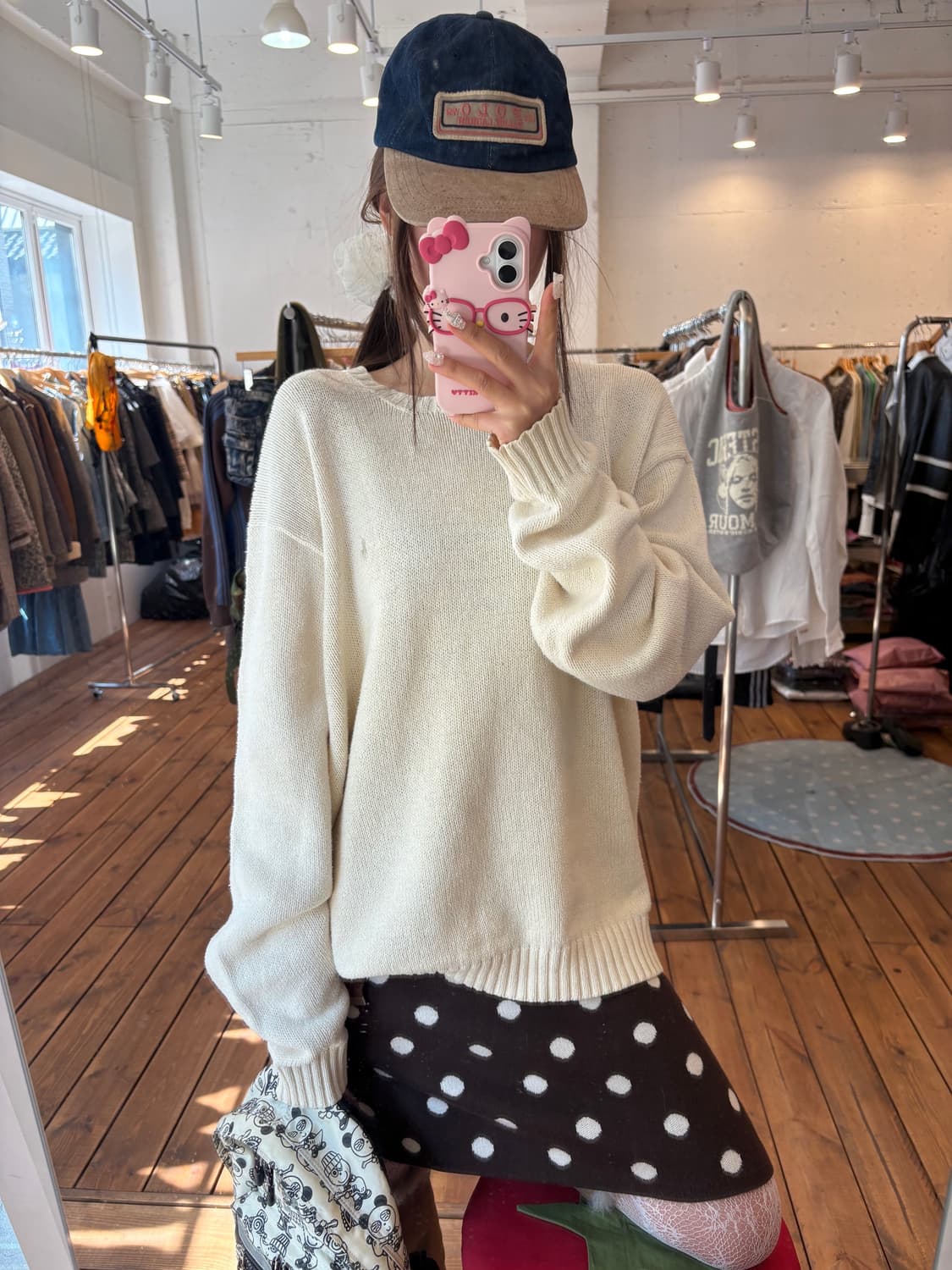 폴로 회베이지 니트 상품이미지4