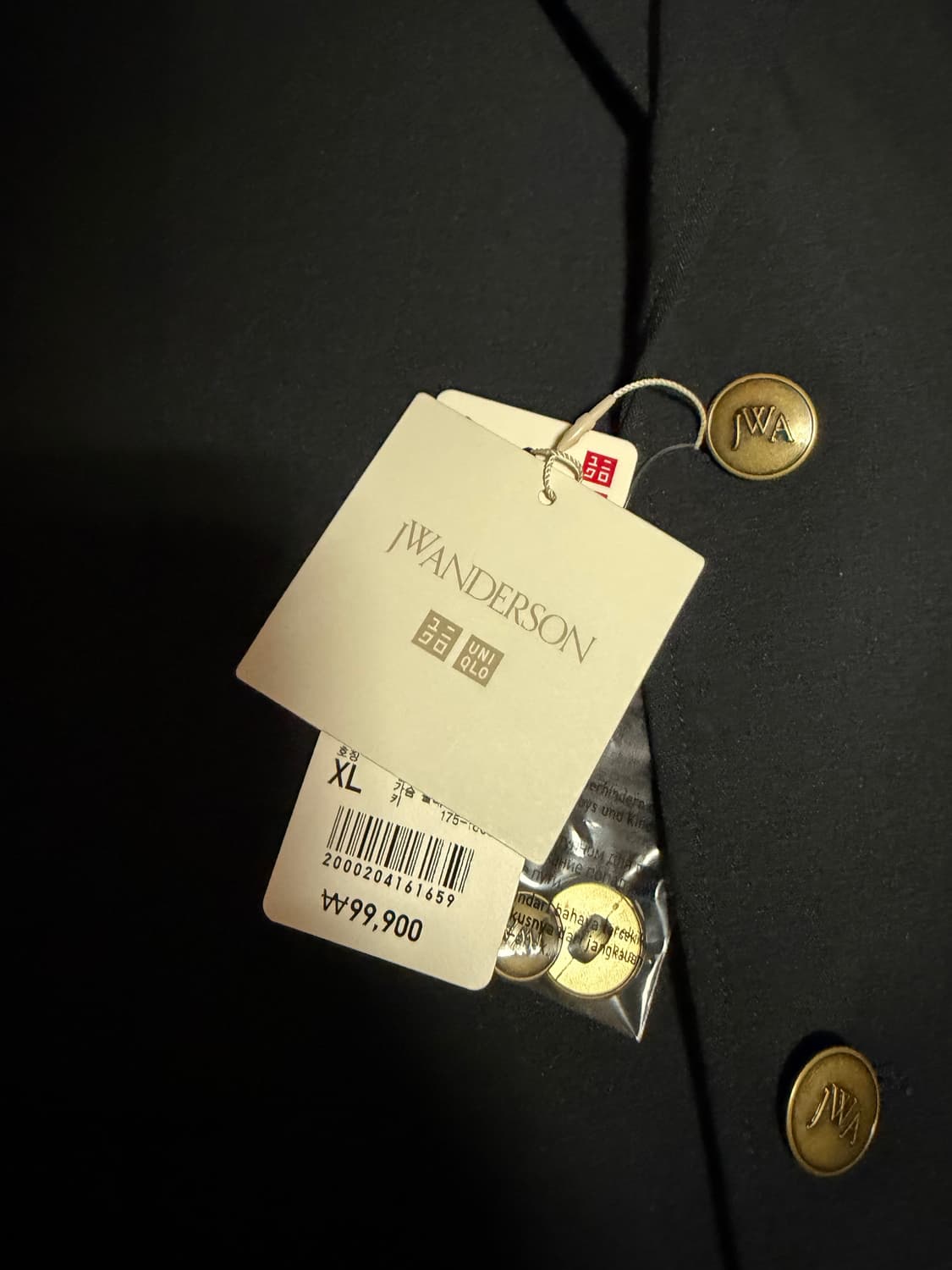 유니클로 jw앤더슨 감탄 블레이저 XL 상품이미지3