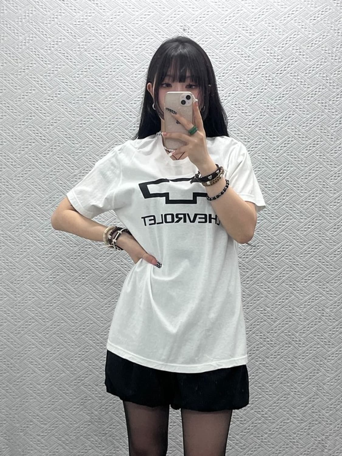 길단 캐주얼 빈티지 시크 쉐보레 로고 프린팅 반팔티 2XL C10636 상품이미지2