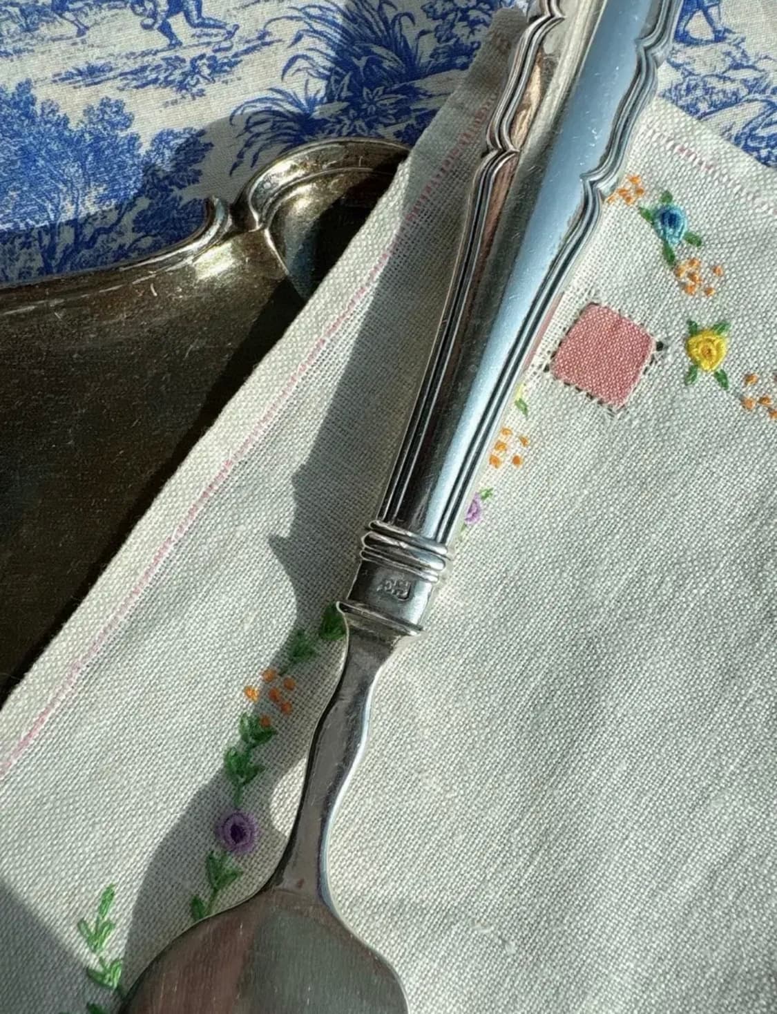 영국 앤틱 실버플레이트 버터 잼 스프레더 상품이미지5