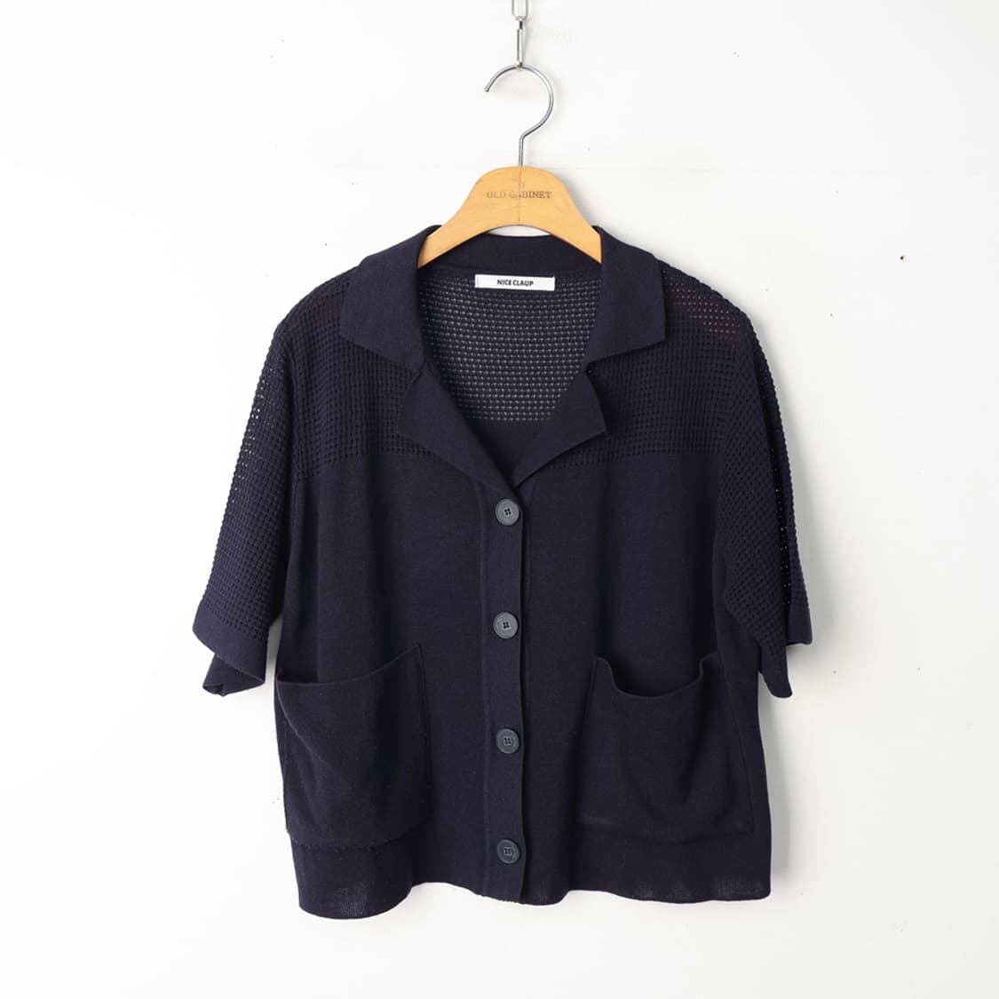 F/나이스클랍 스카시 카라 니트 가디건 상품이미지1