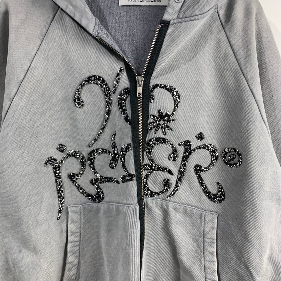 레이서 월드와이드 y2k 와투케 큐빅 후드집업 상품이미지4