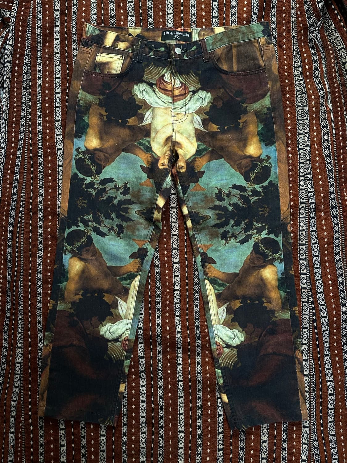 I AM NOT A HUMAN BEING 프린트 데님 32 상품이미지2