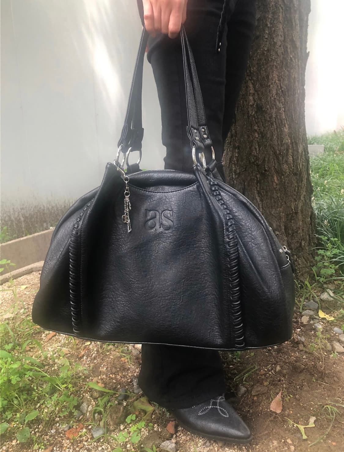 애즈온 보니타 빅백 블랙 판매 상품이미지5