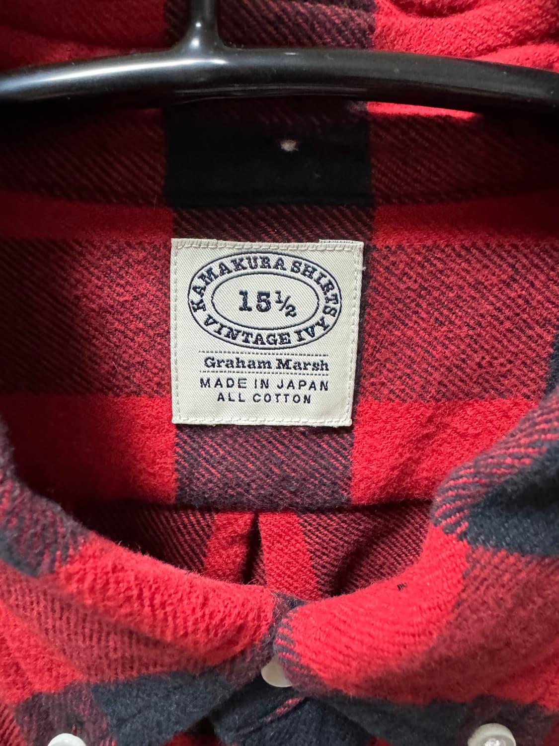 kamakura shirts 카마쿠라 셔츠 버팔로 체크 팝니다 상품이미지2
