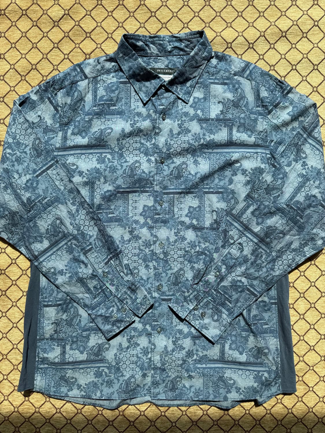 블루 패턴 셔츠 상품이미지4