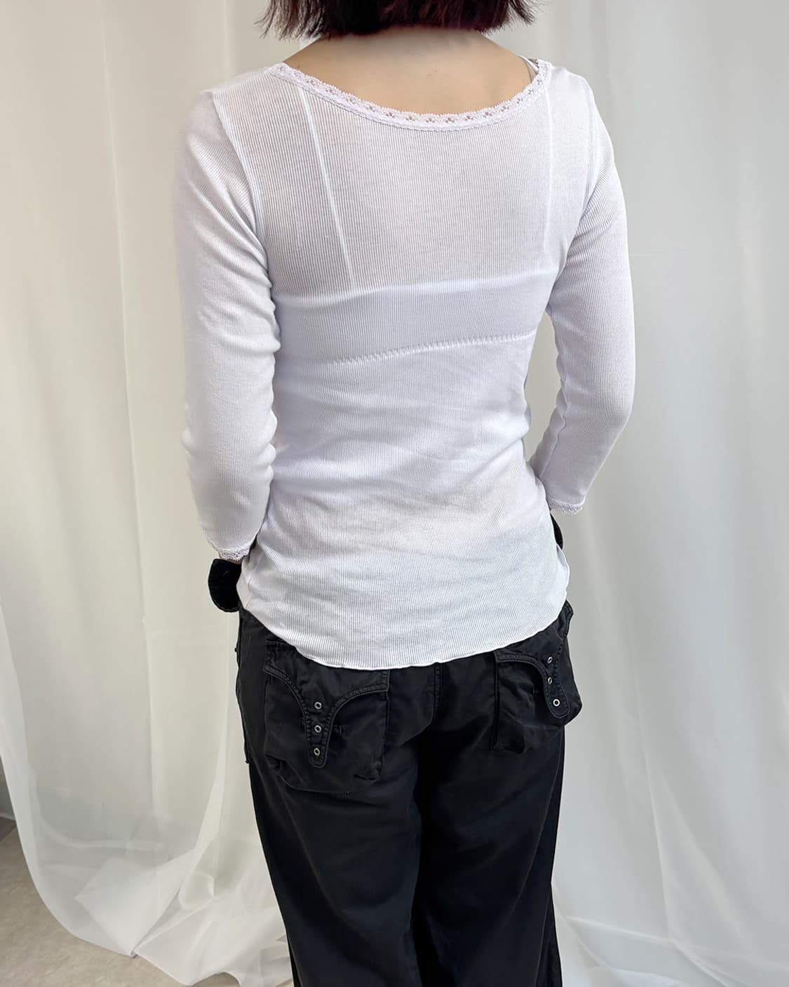 japan triumph lilac lace inner 3/4 top 상품이미지9