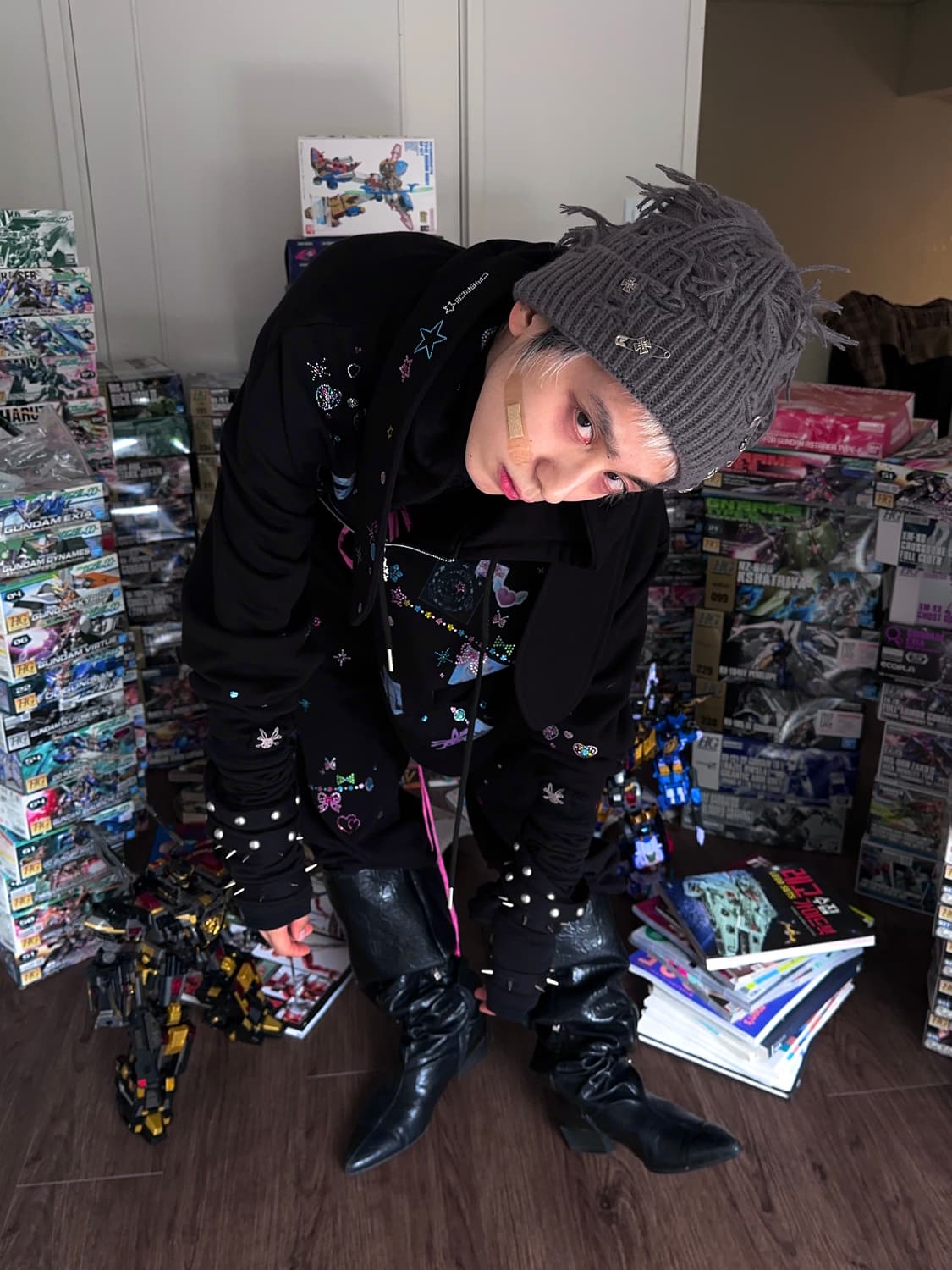 비즈 그런지 비니 Gray 상품이미지4