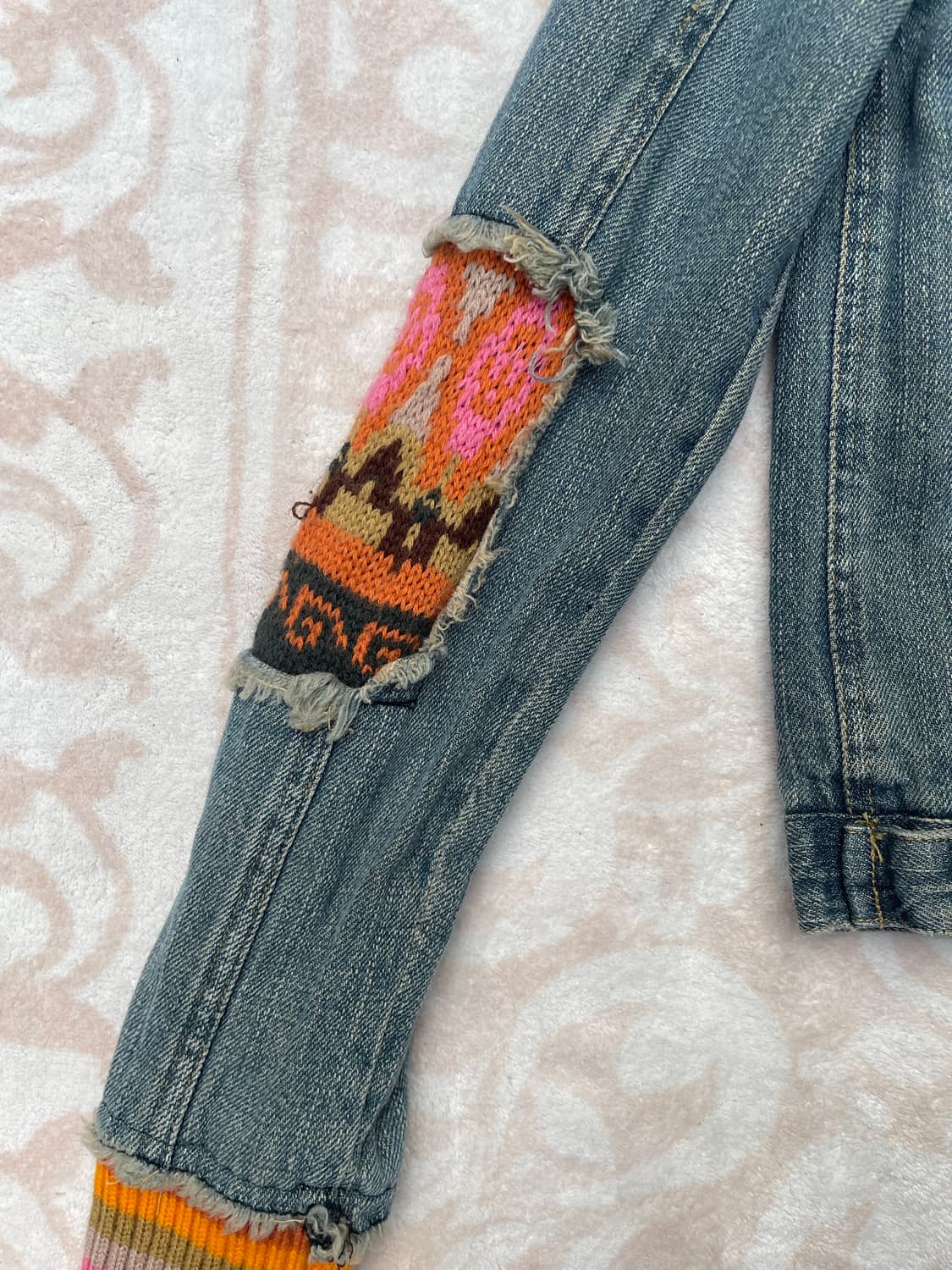 Vintage Hippie Custom Denim Jacket  상품이미지5