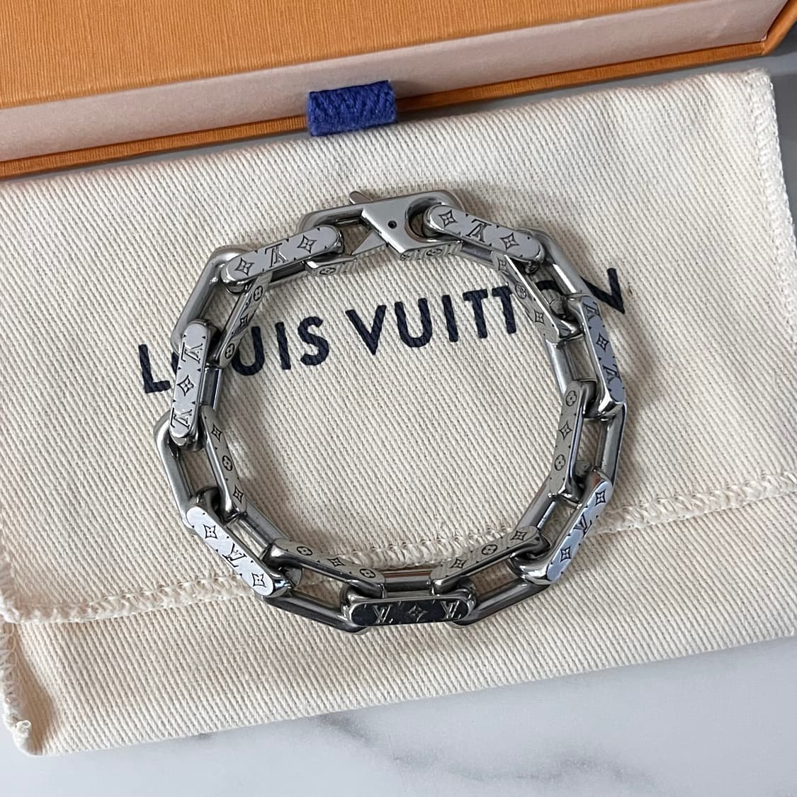 [S+급/정품] 루이비통 모노그램 체인 팔찌 M00308 상품이미지5