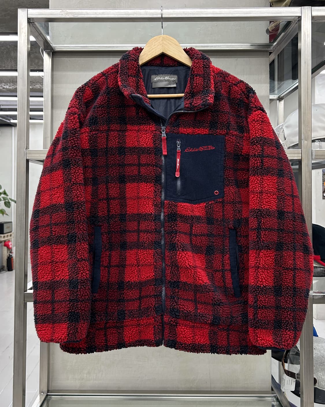 에디 바우어 타탄체크 쉐르파 플리스 자켓 상품이미지1