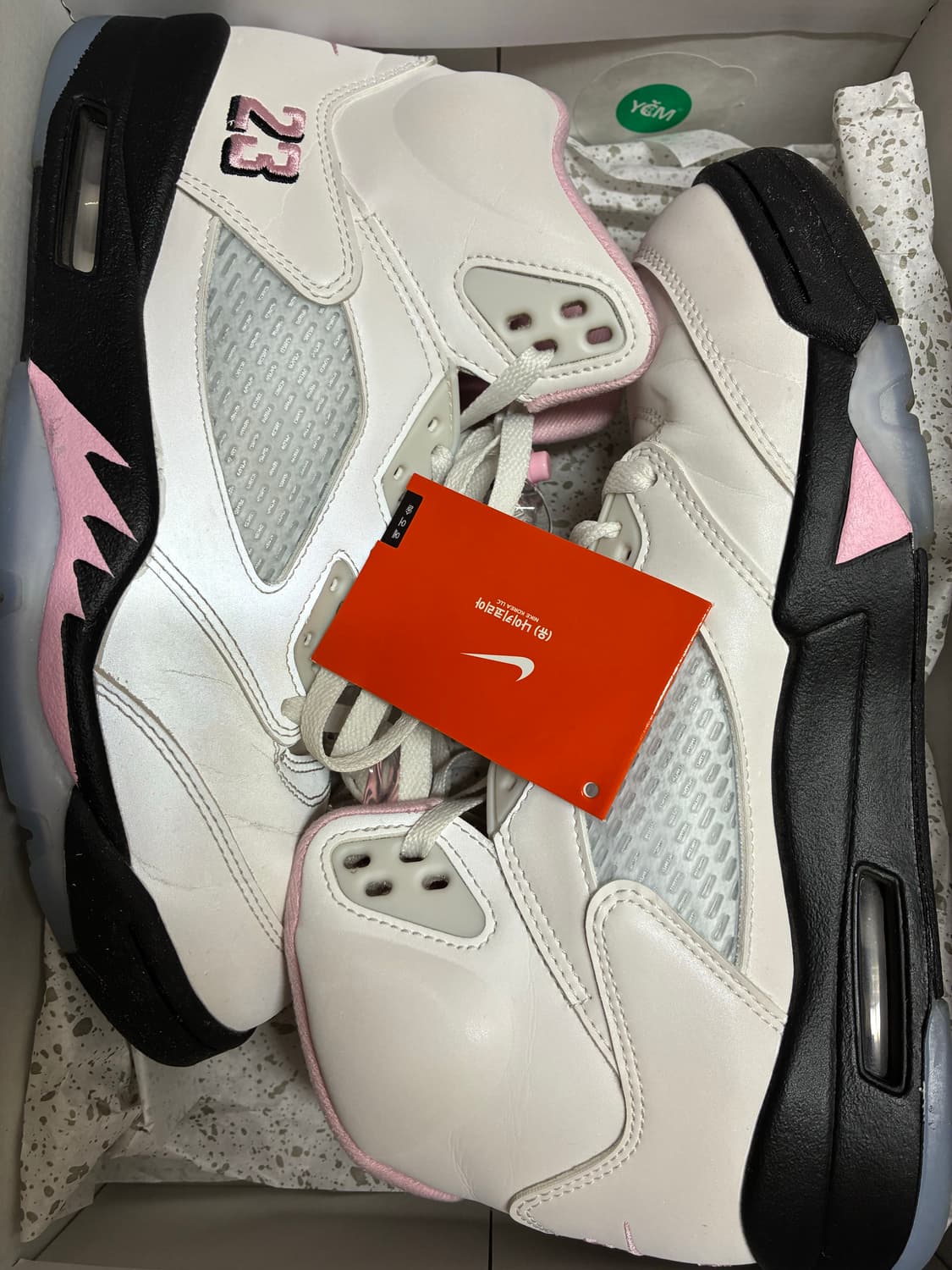 [260]나이키 에어조던5 레트로og 화이트 소프트핑크 상품이미지6