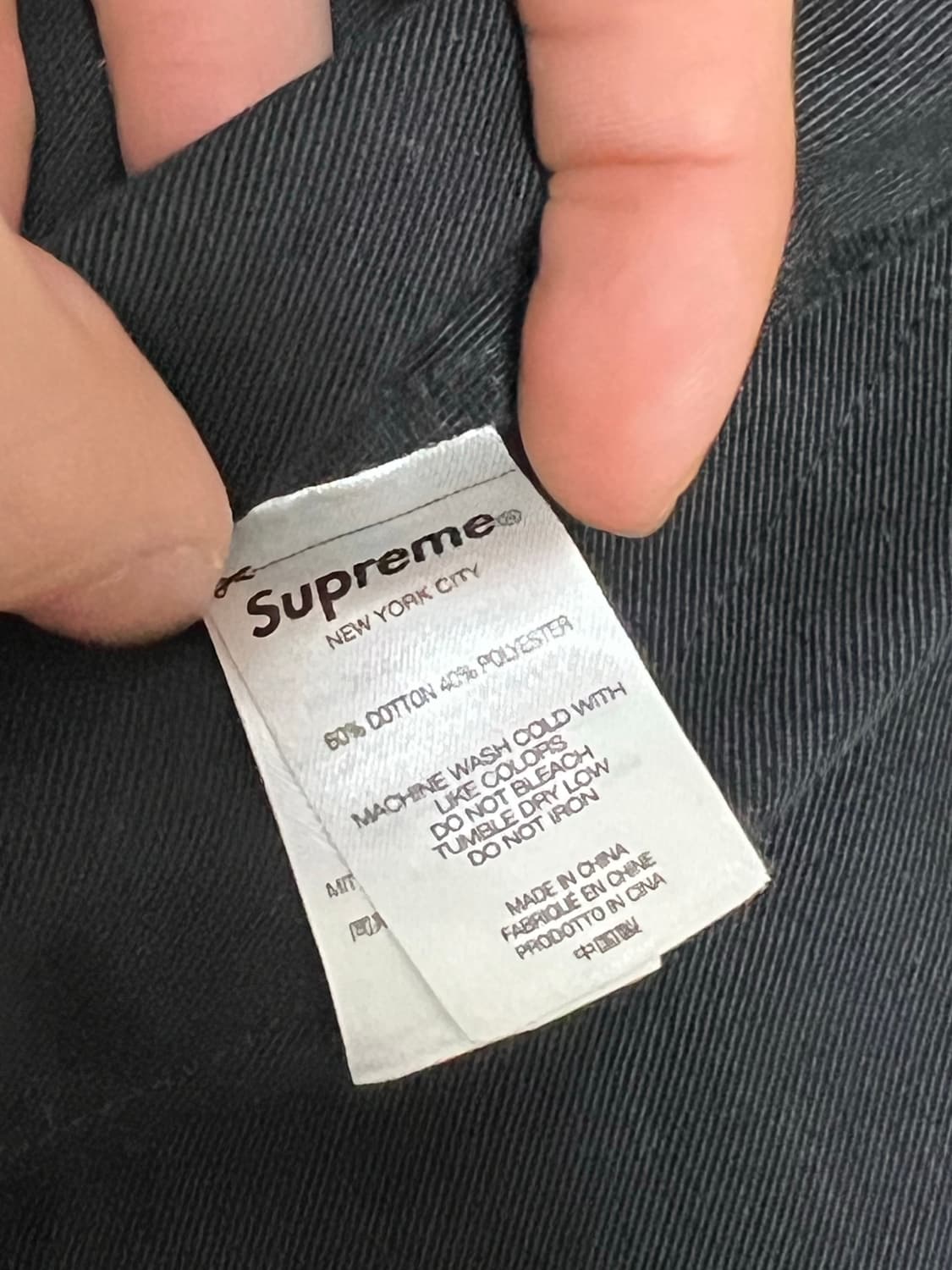 supreme work pants (black) 상품이미지3