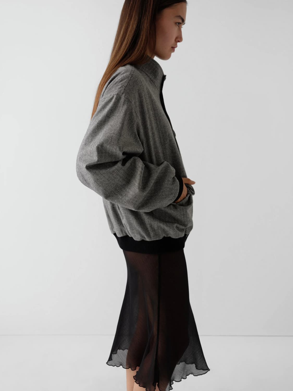 [XS,S,M]기마구아스 Bahia 시어 스커트/블랙 상품이미지3