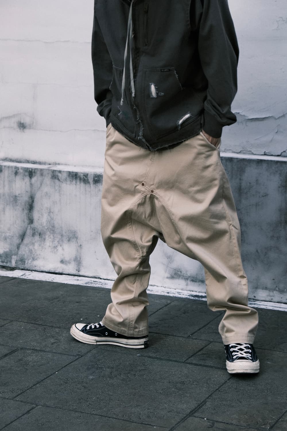 간류 사루엘 팬츠 베이지 치노팬츠 상품이미지3