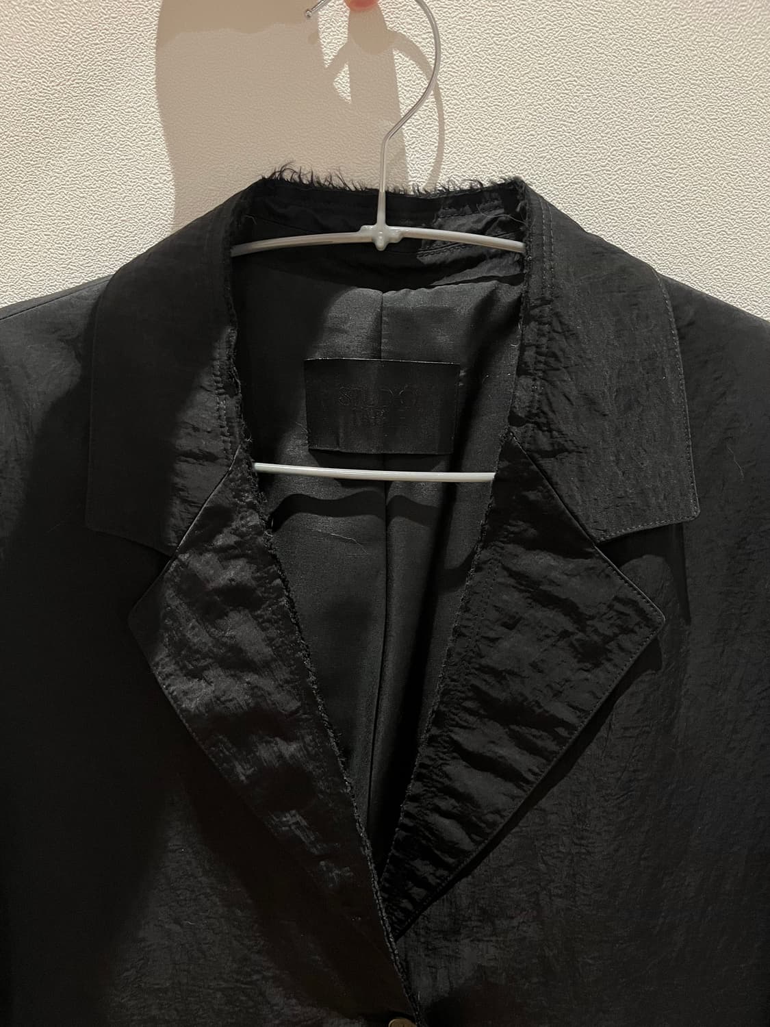 스튜디오테이블 나일론 코트 롱 자켓 블랙 상품이미지3