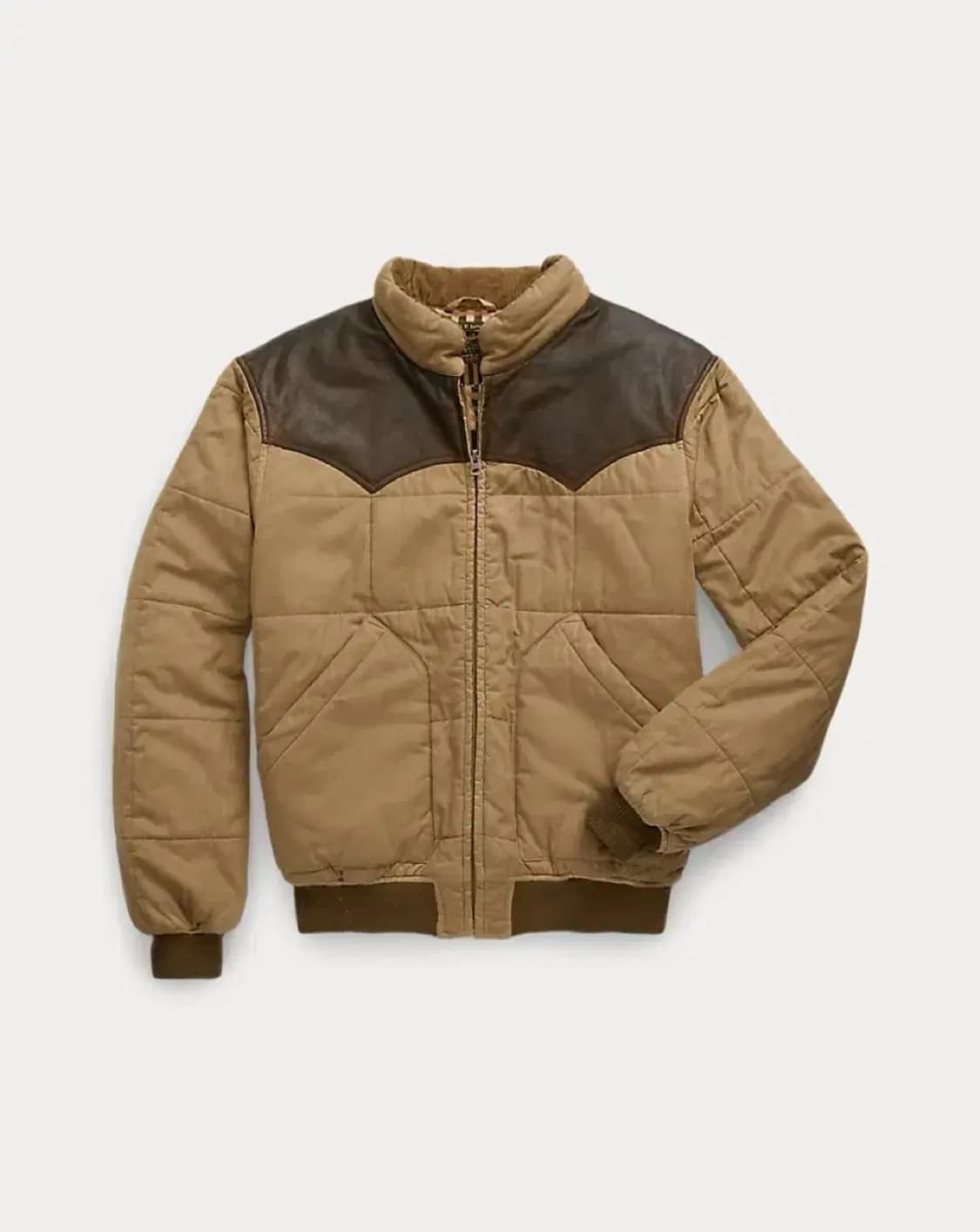 L 더블알엘 레더 요크 퀼팅 봄버 자켓 상품이미지1