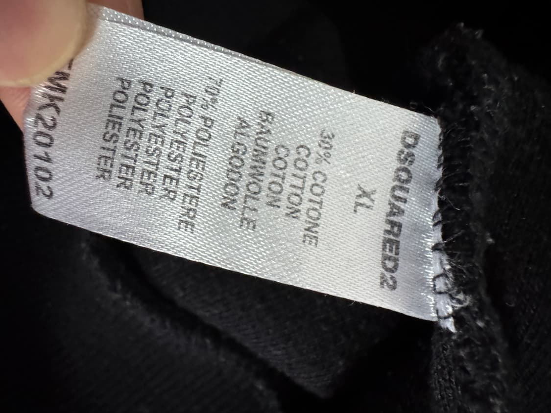 디스퀘어드2 뒷 스펠로고 후드집업 XL 블랙 상품이미지5