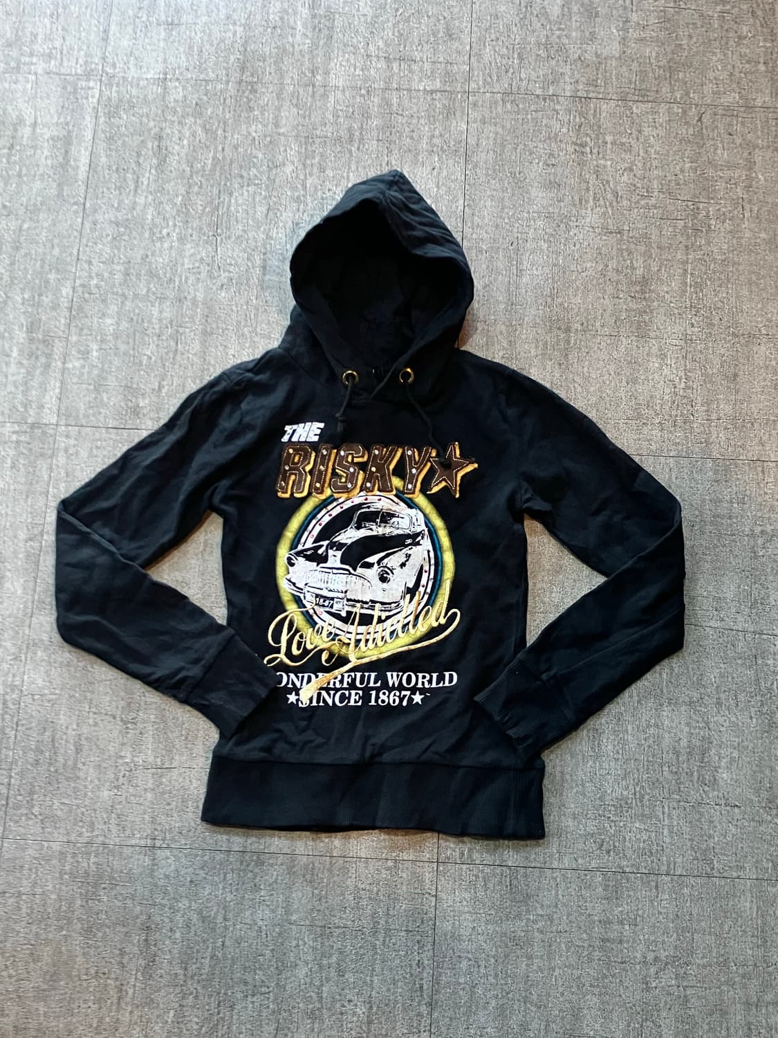 일본빈티지 Ingni 오리엔탈고딕펑크 핀터깔y2k 백로고 후드티셔츠 상품이미지1