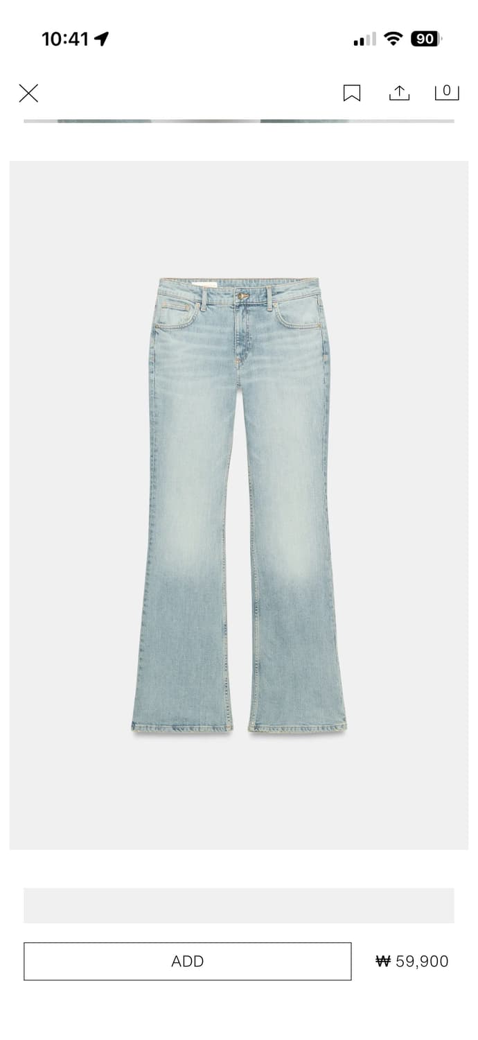 자라Zara TRF bootcut lowrise jeans 36사이즈 상품이미지2