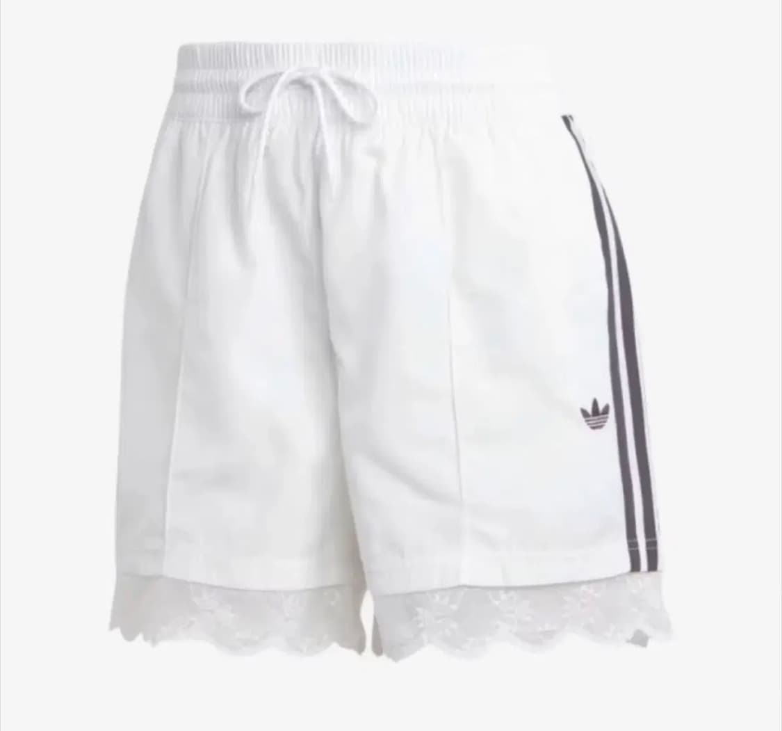 아디다스 레이스 트림 삼선 쇼츠 화이트 us-s 상품이미지1