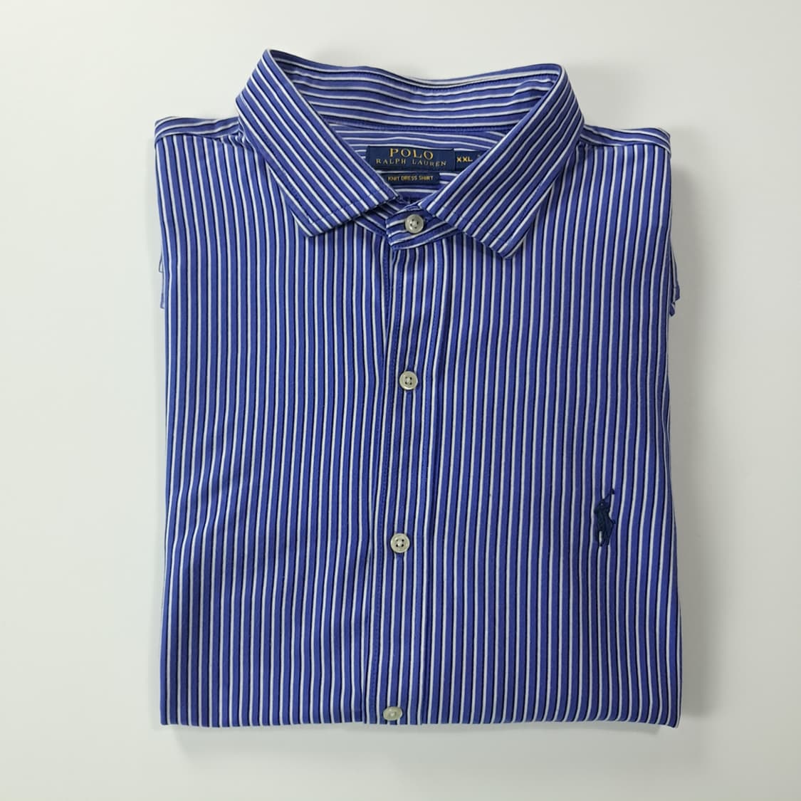 CK663 2XL 폴로 블루 스트라이프 드레스 니트 셔츠 남방 상품이미지7