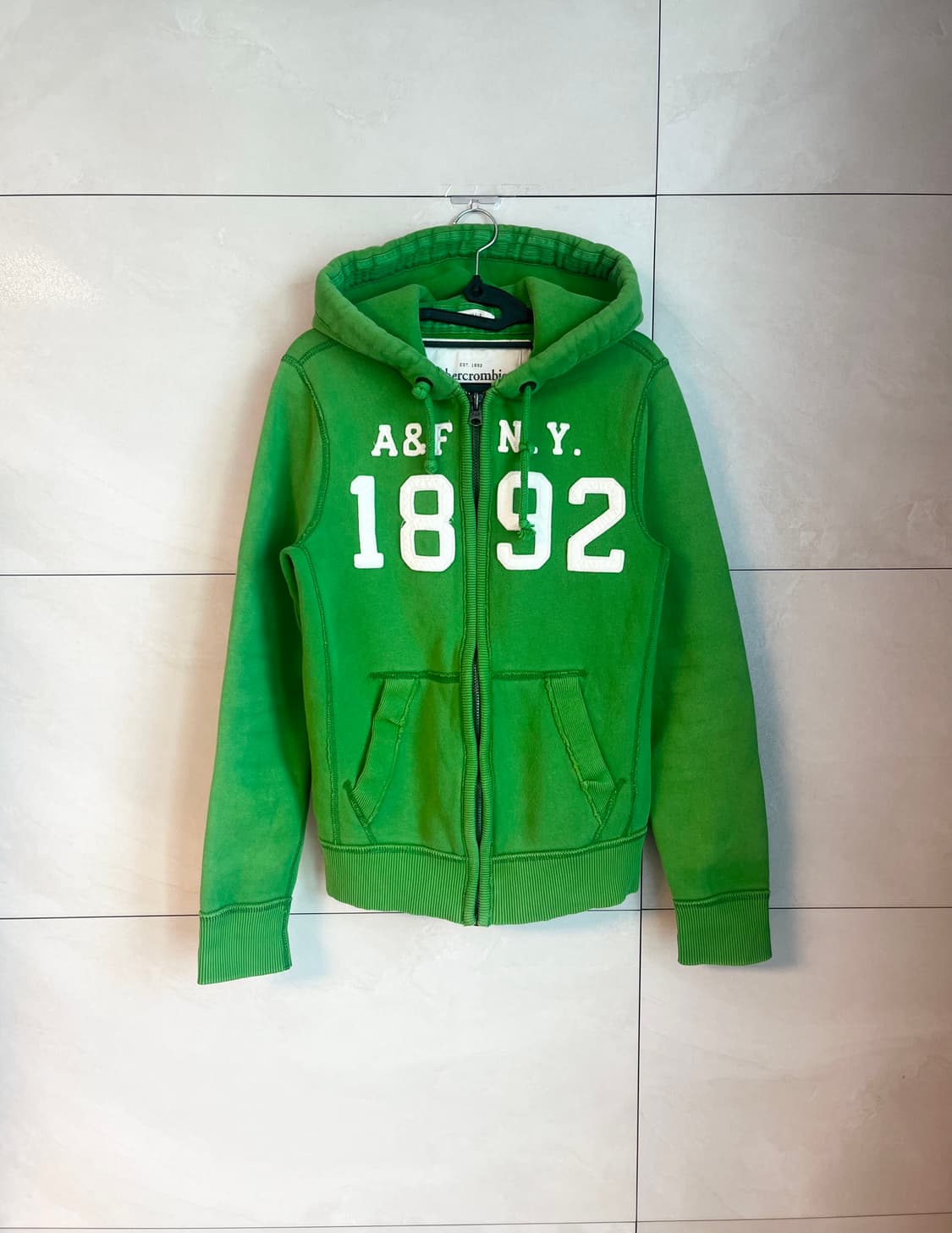 아베크롬비 뉴욕 스펠로고 대장 말차 후드집업 [S] 상품이미지1