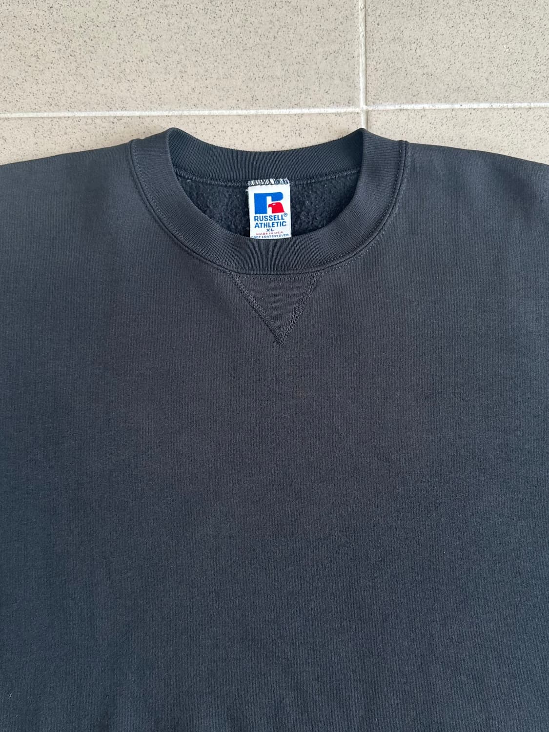 90s 빈티지 러셀 스웻셔츠 블랙 XL USA 상품이미지3