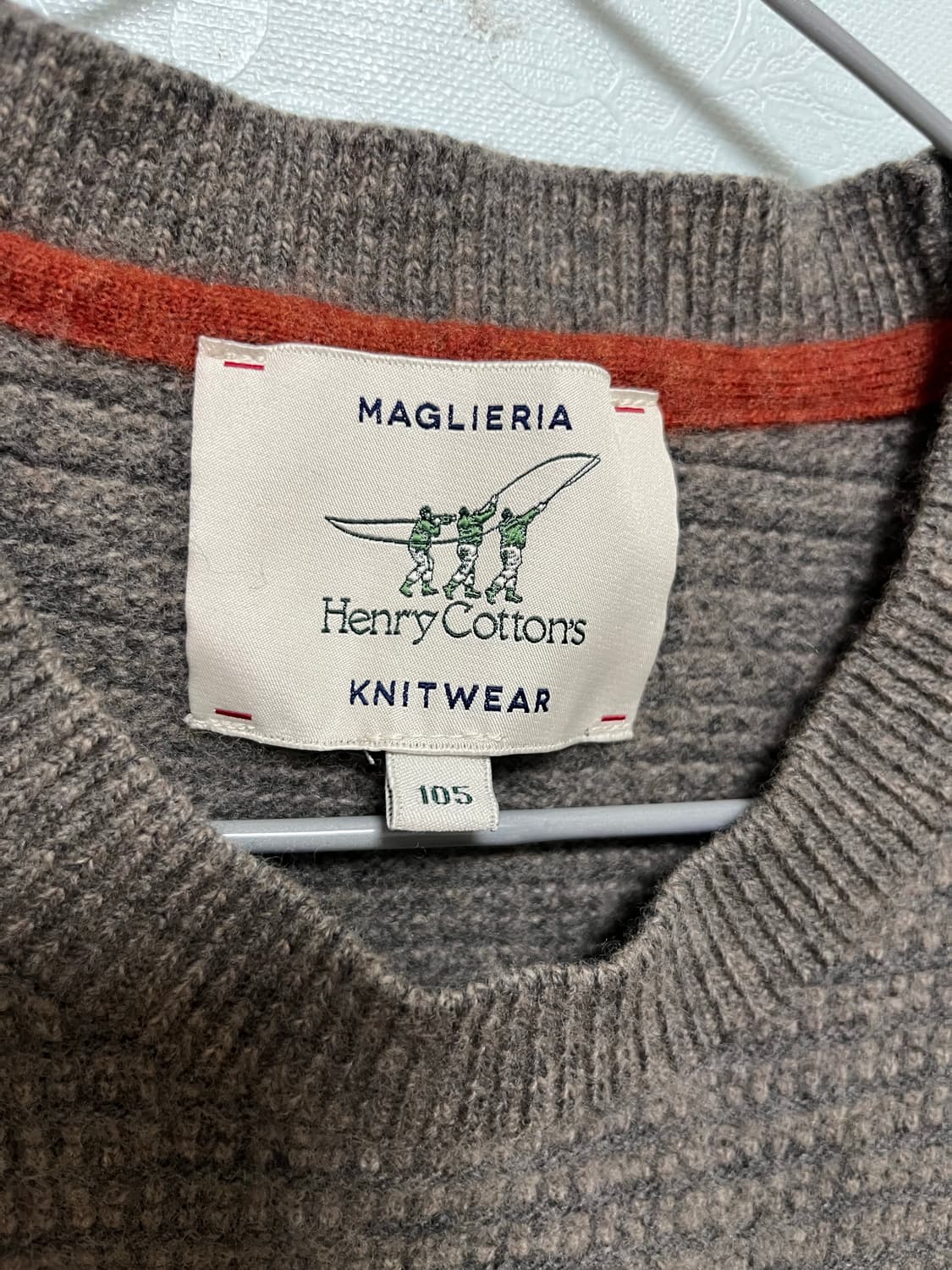 핸리 코튼 니트웨어 브라운 니트 상품이미지3