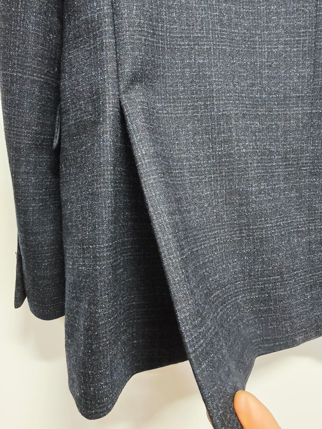 코오롱 브렌우드 슬림핏 네이비 체크 정장 세트 상품이미지4