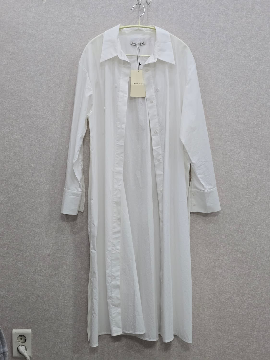 Moon Choi 화이트 롱 셔츠 원피스 (문초이) 상품이미지1