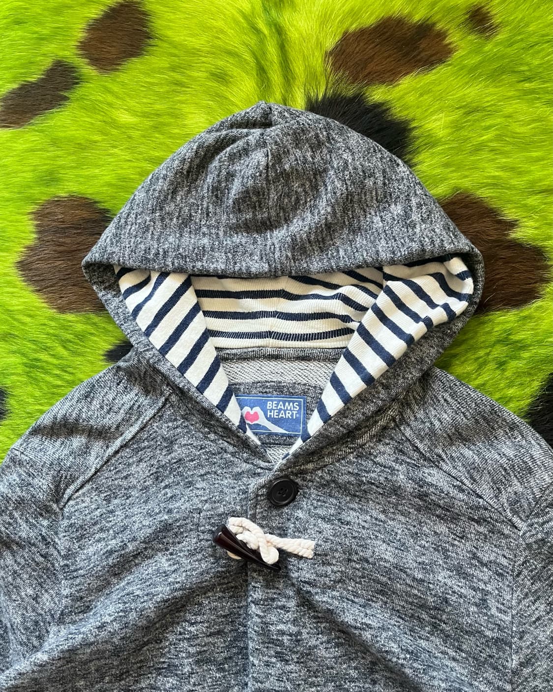 Old BEAMS Stripe Trim Duffle Hood Jacket 상품이미지6