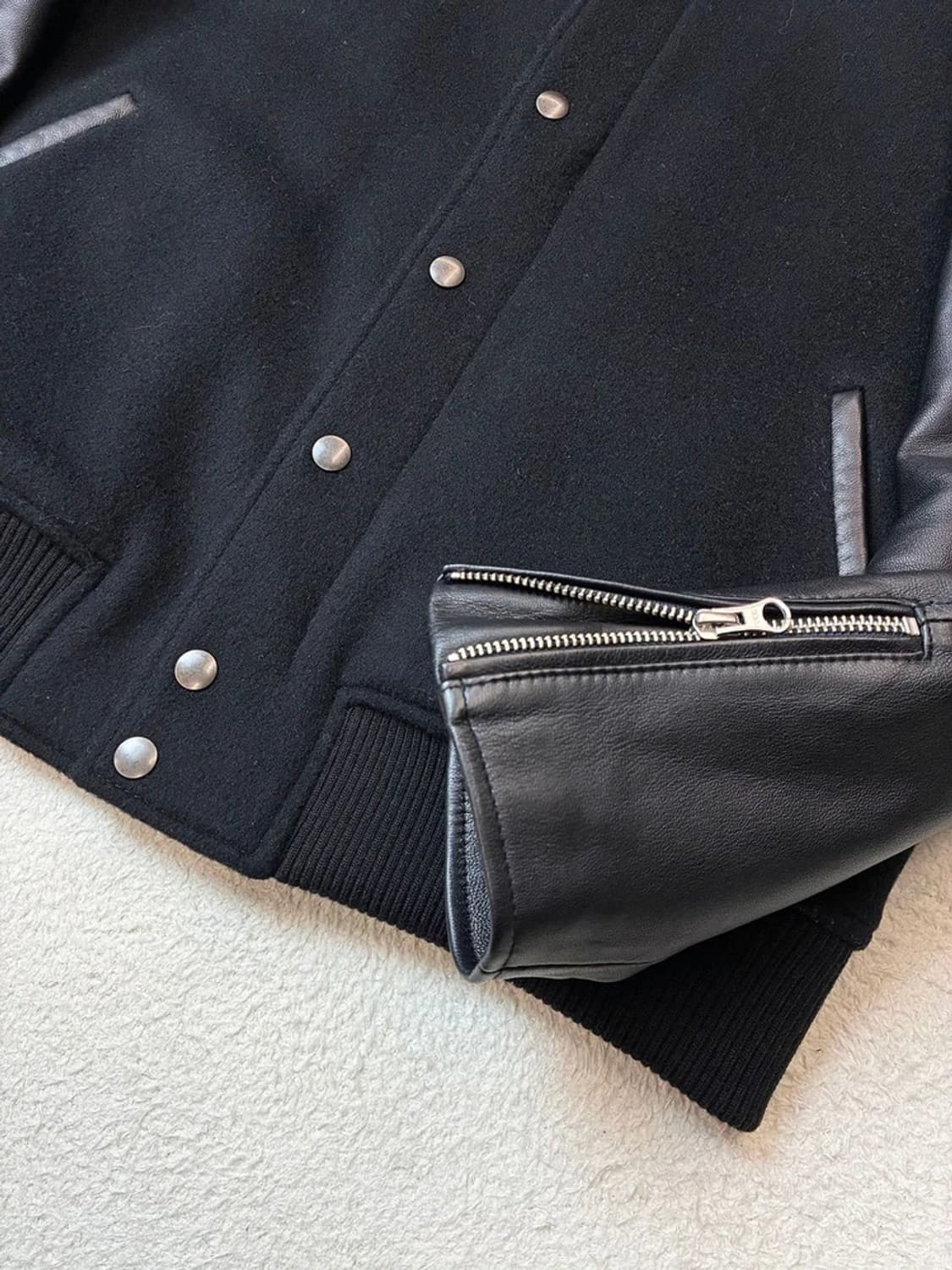 로파이 LOFI 신슐레이트 양가죽 배색 바시티 자켓 PN6282    상품이미지5