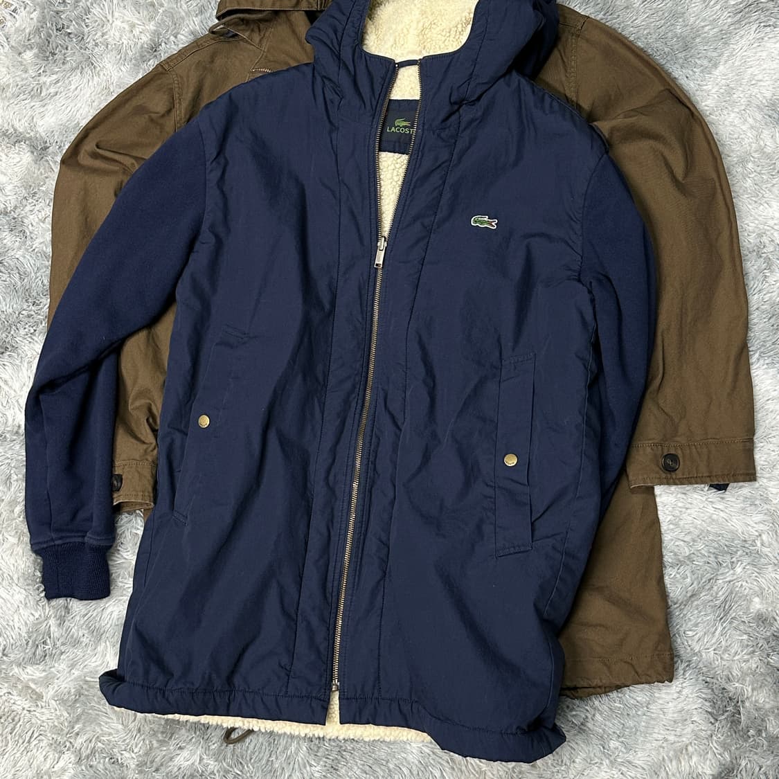 라코스테 플리스양털 야상자켓 XL 상품이미지5